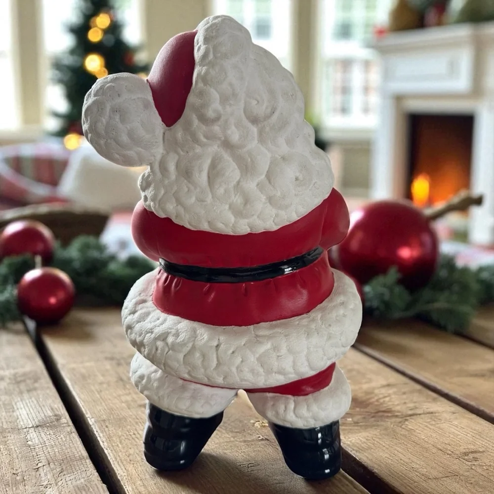 Vintage Chubby Winking Christmas Santa Claus‎ Figure